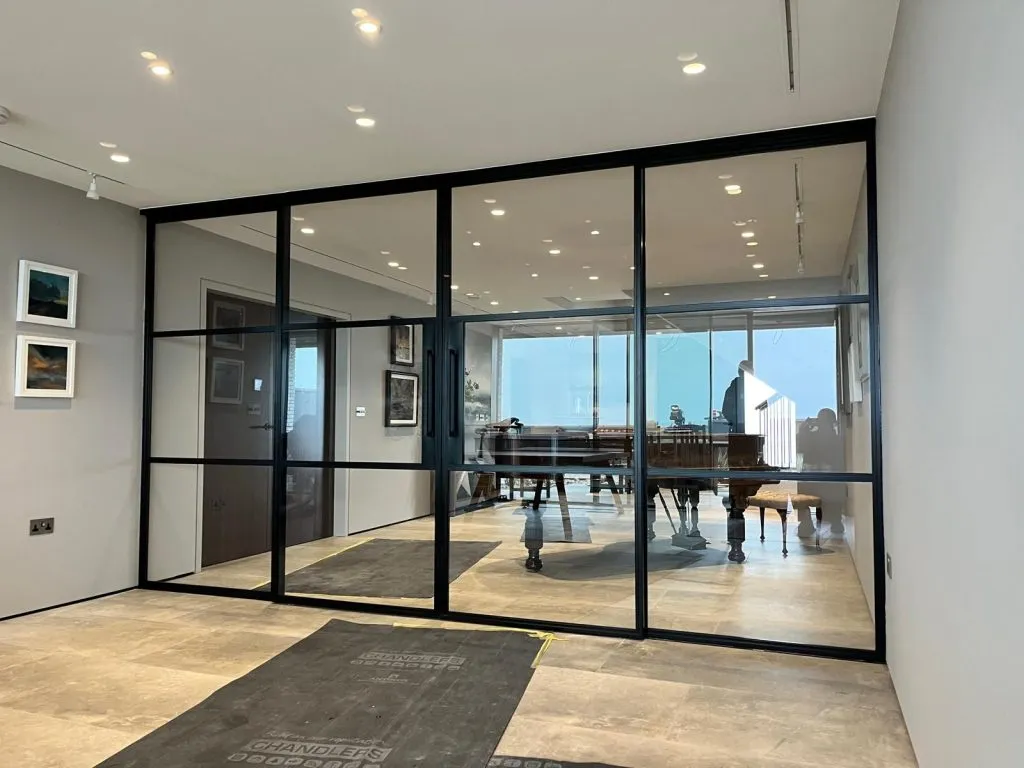Roy repairing a sliding door